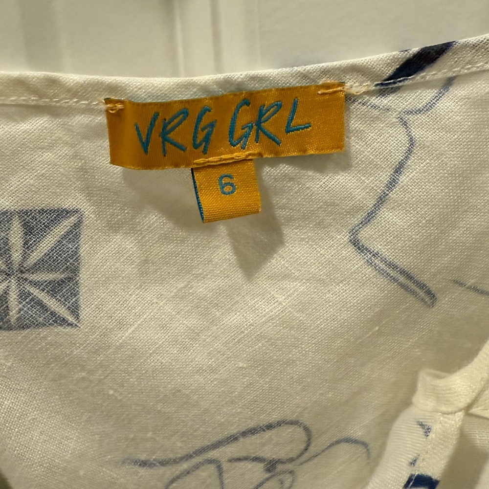 VERGE GIRL
VRG GRL Le Sirenuse Bias Cut Linen Midi Dress // Print - Picture 4 of 5